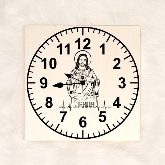 Sacred Heart of Jesus Wall Clock-design2 Sacred Heart of Jesus Wall Clock